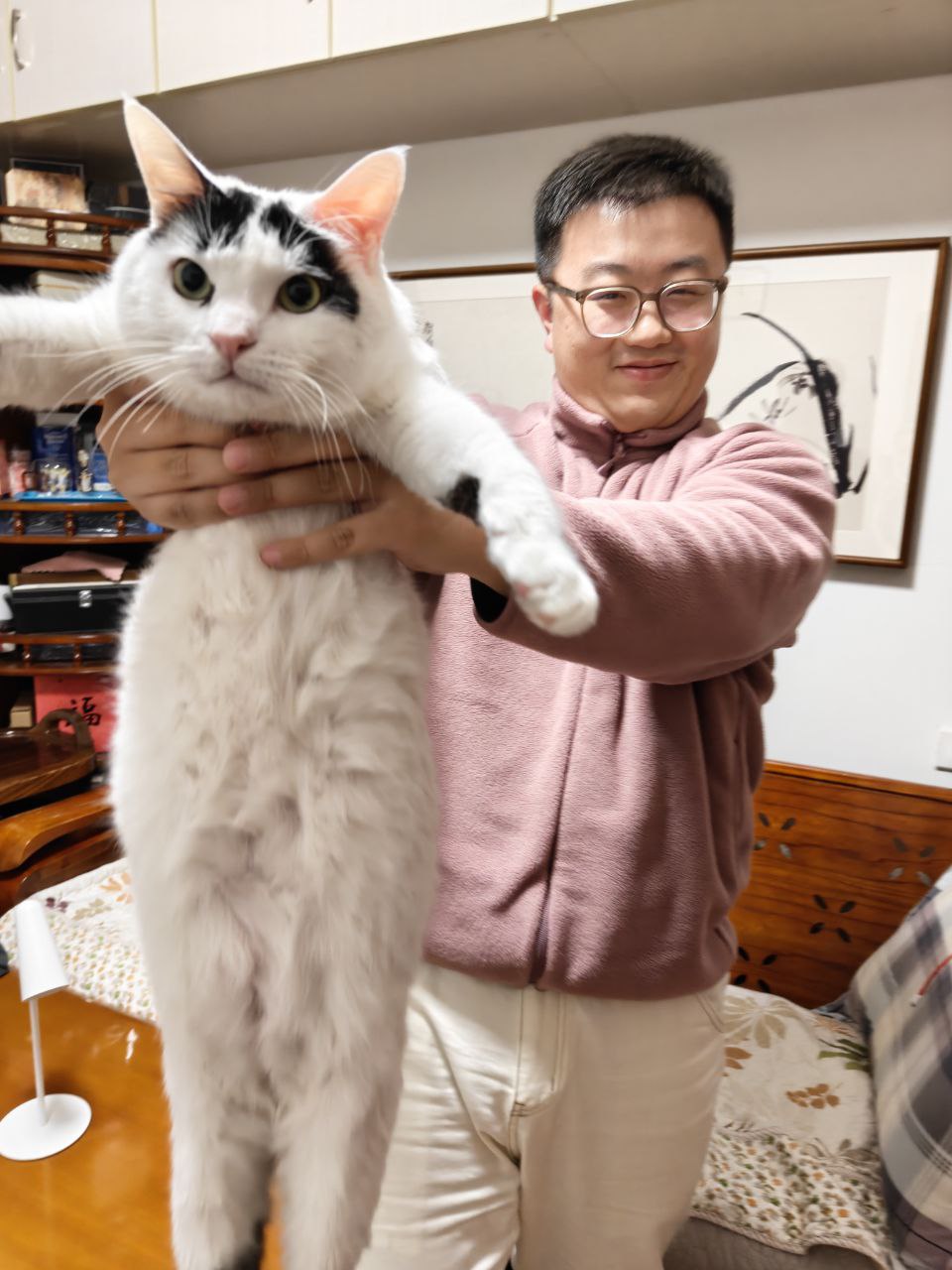 Shawn和黄小咪合影